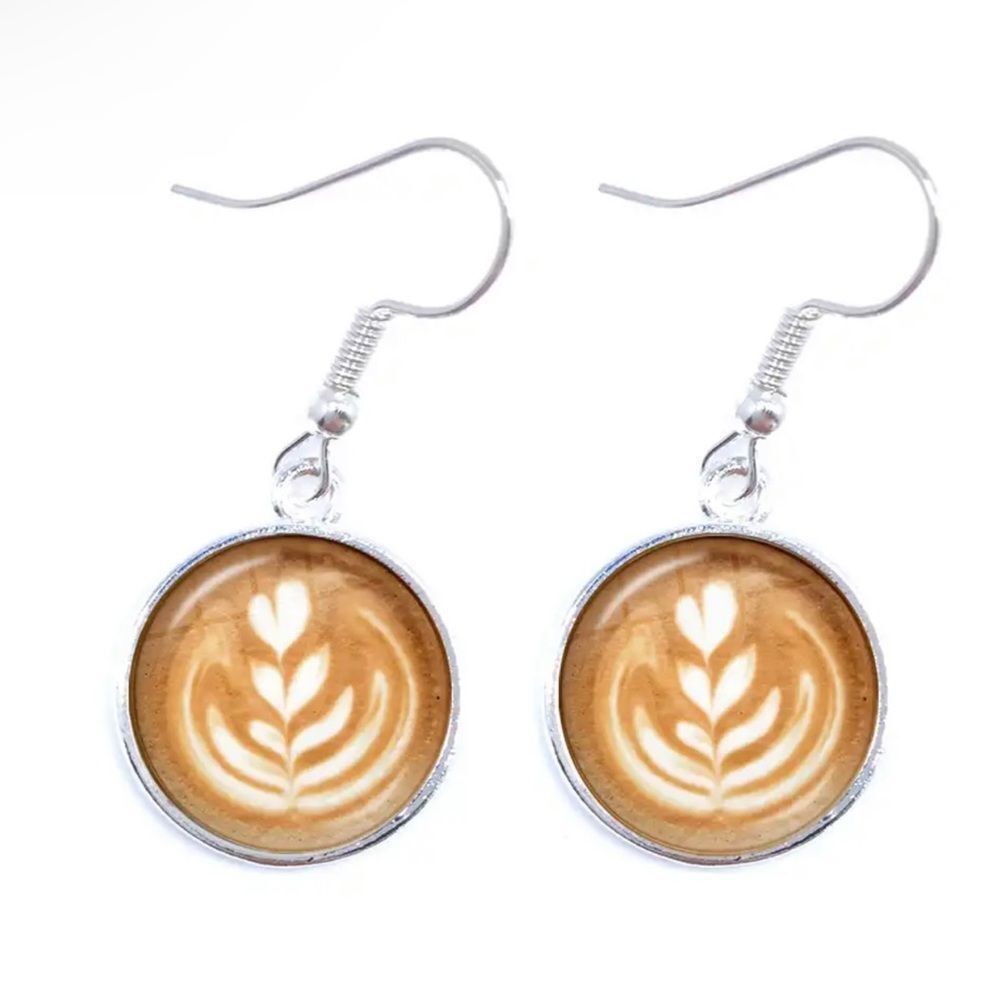 Coffe Latte Art Earrings